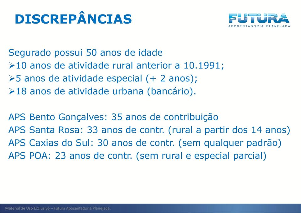 lacus nulla, mollis ullamcorper luctus at, 10 anos de atividade rural anterior a 10.1991; 5 anos de atividade especial (+ 2 anos); 18 anos de atividade urbana (bancário).