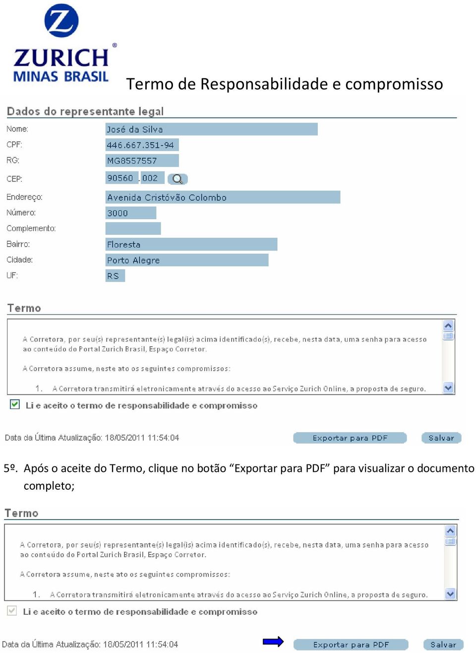 Exportar para PDF para