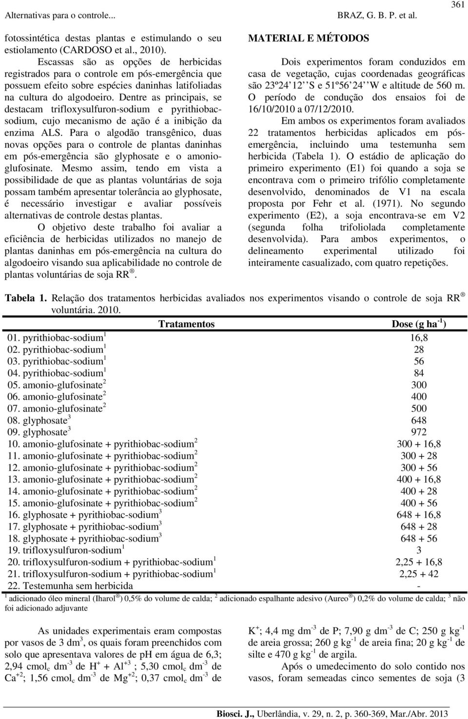 Dentre as principais, se destacam trifloxysulfuron-sodium e pyrithiobacsodium, cujo mecanismo de ação é a inibição da enzima ALS.