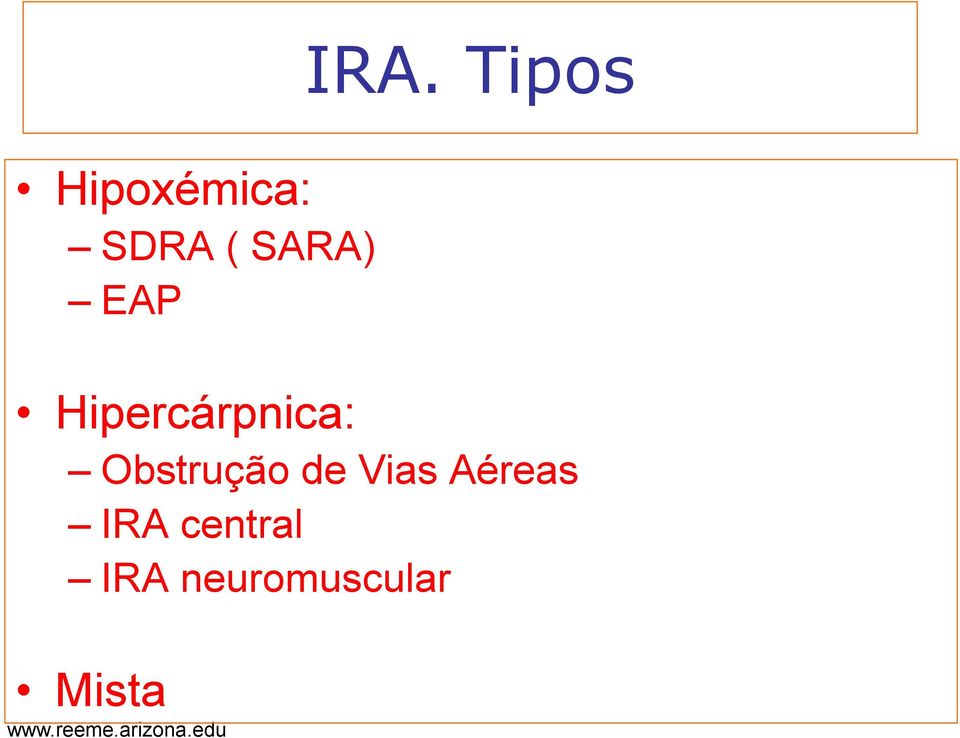 Obstrução de Vias Aéreas IRA