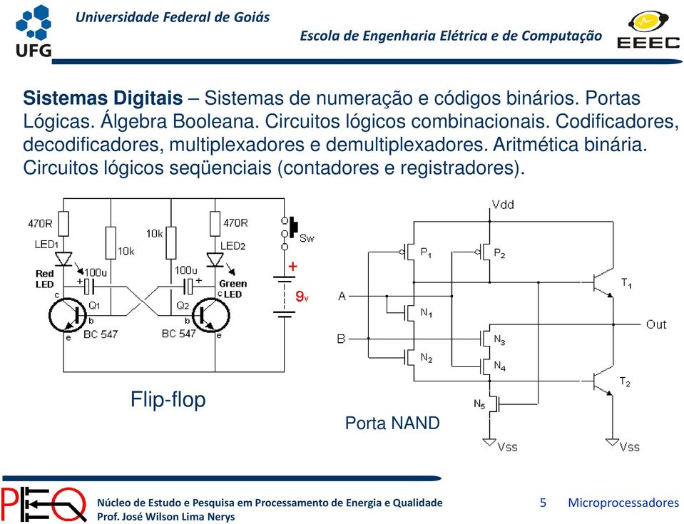 Codificadores, decodificadores, multiplexadores e demultiplexadores. Aritmética binária.