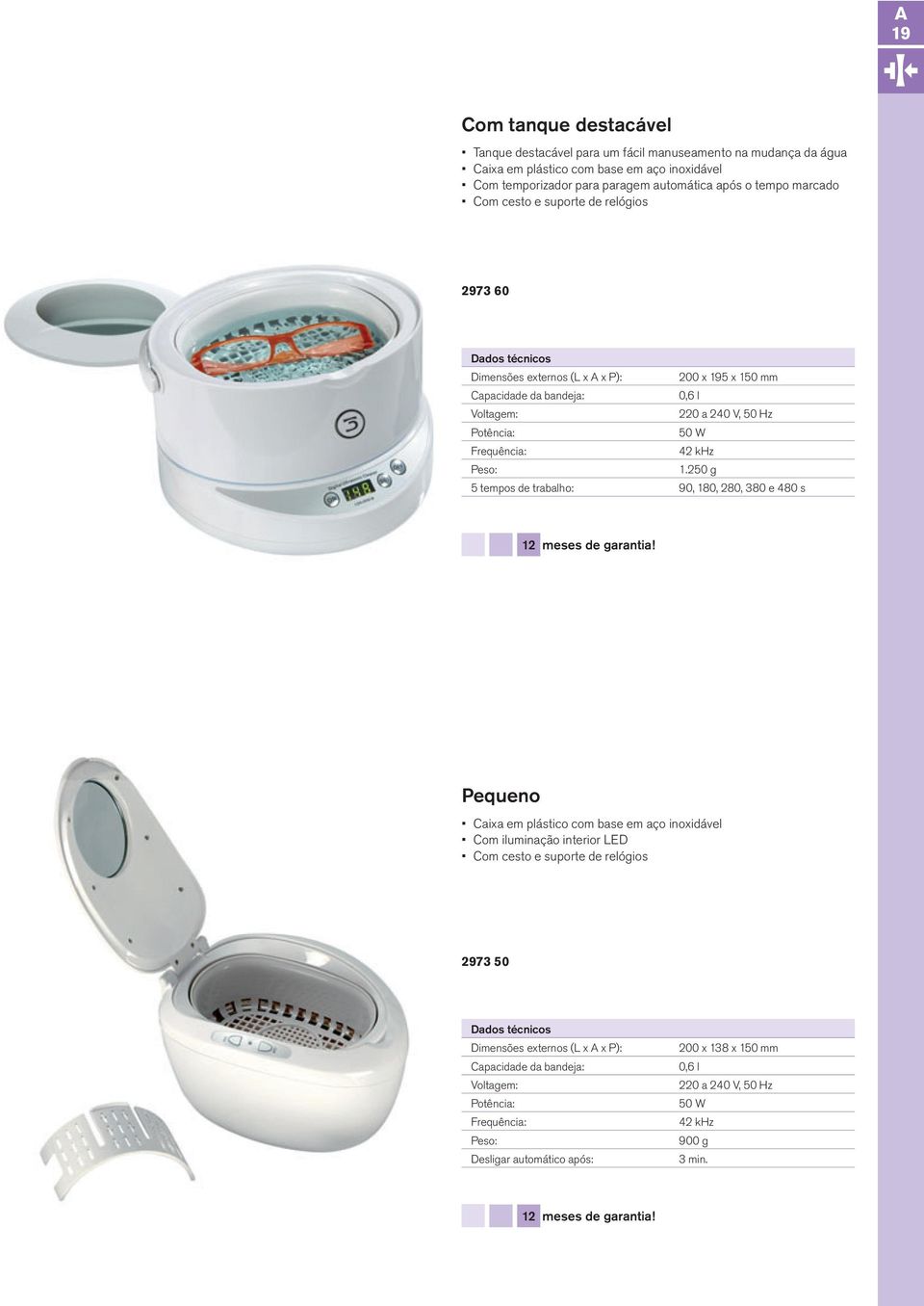 250 g 5 tempos de trabalho: 90, 180, 280, 380 e 480 s 12 meses de garantia!