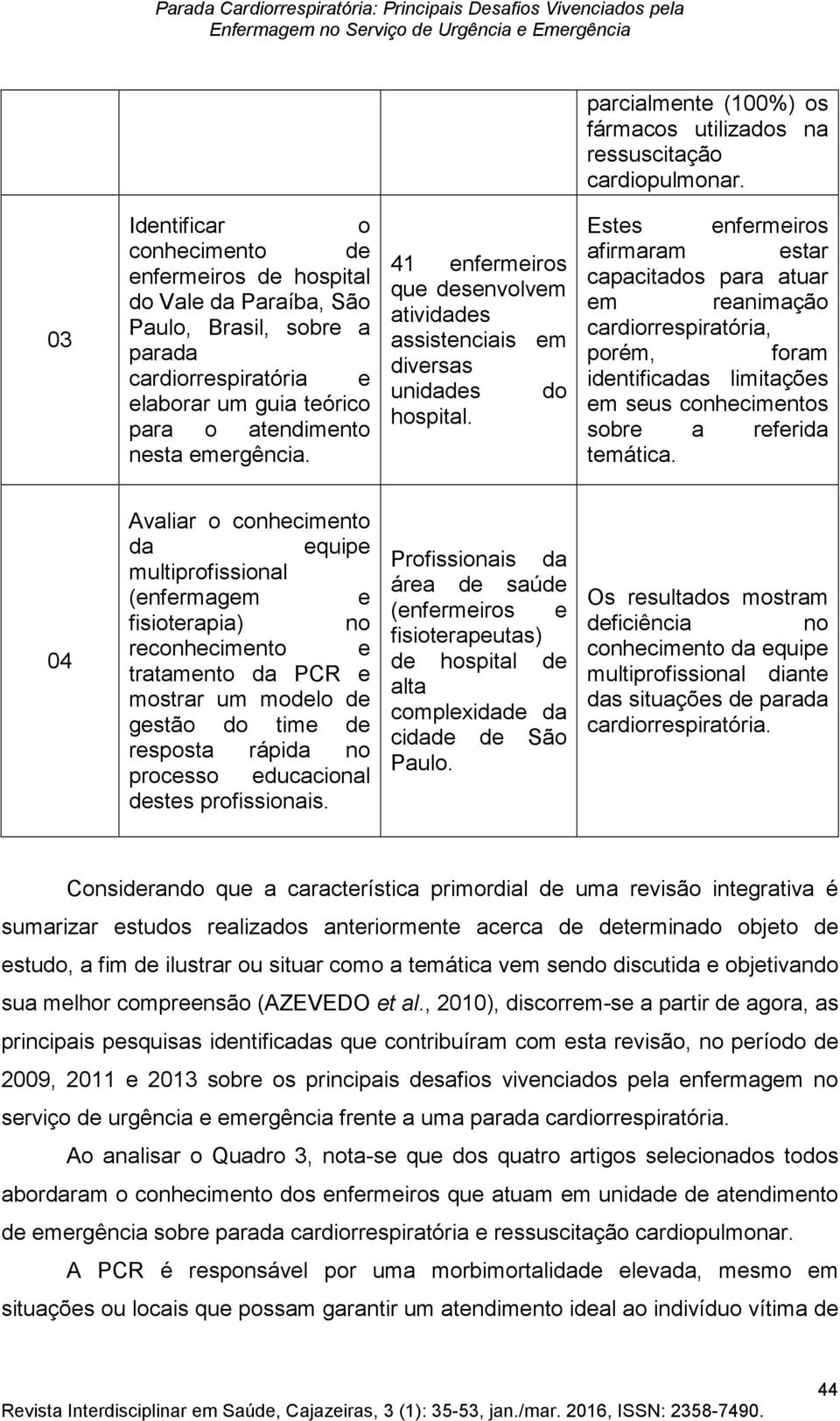 41 enfermeiros que desenvolvem atividades assistenciais em diversas unidades do hospital.