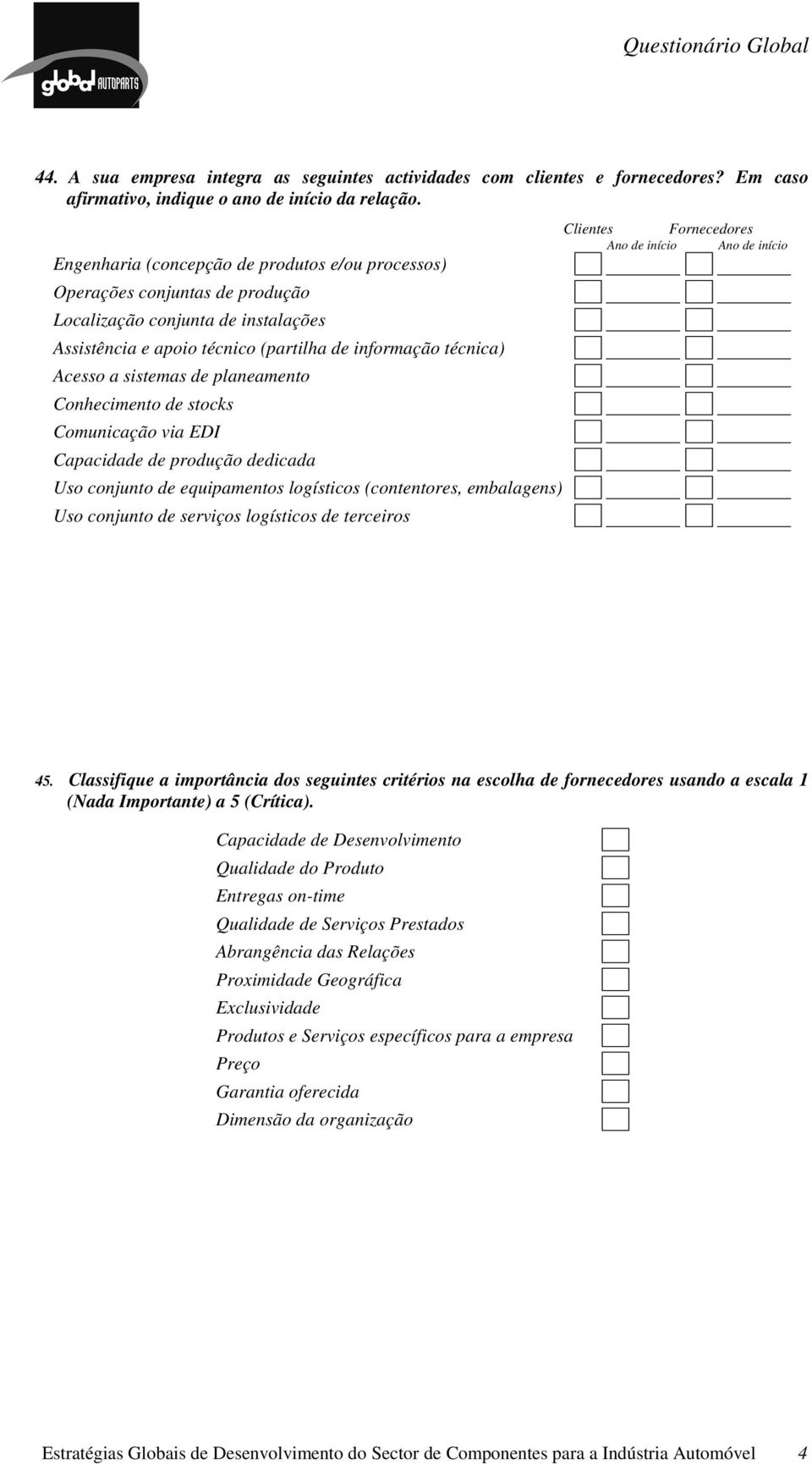 planeamento Conhecimento de stocks Comunicação via EDI Capacidade de produção dedicada Uso conjunto de equipamentos logísticos (contentores, embalagens) Uso conjunto de serviços logísticos de