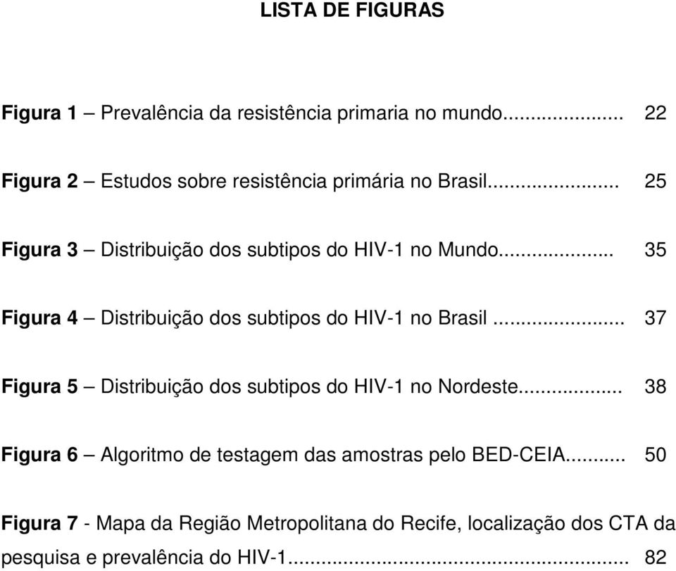 .. 35 Figura 4 Distribuição dos subtipos do HIV-1 no Brasil... 37 Figura 5 Distribuição dos subtipos do HIV-1 no Nordeste.