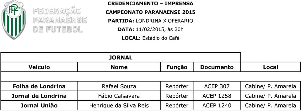 Amarela Jornal de Londrina Fábio Calsavara Repórter
