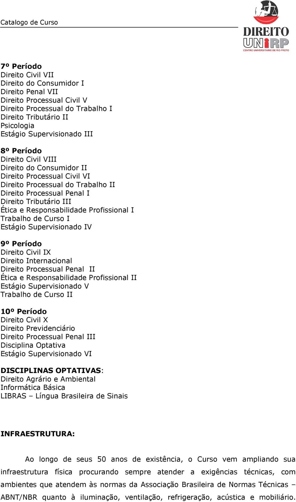 Profissional I Trabalho de Curso I Estágio Supervisionado IV 9º Período Direito Civil IX Direito Internacional Direito Processual Penal II Ética e Responsabilidade Profissional II Estágio