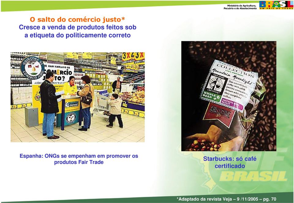 ONGs se empenham em promover os produtos Fair Trade