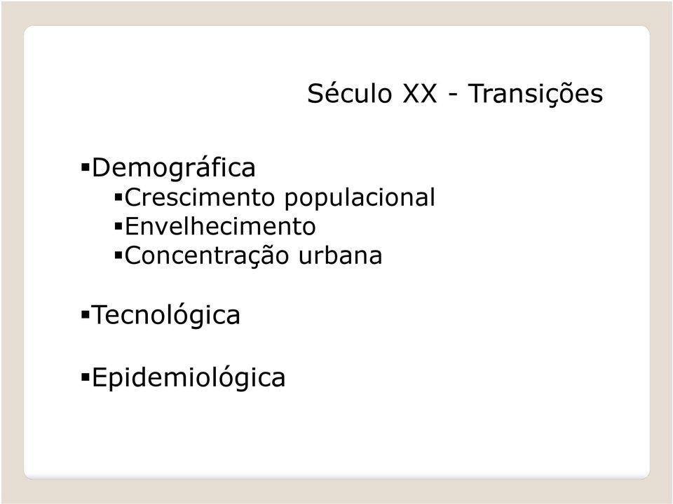 populacional Envelhecimento