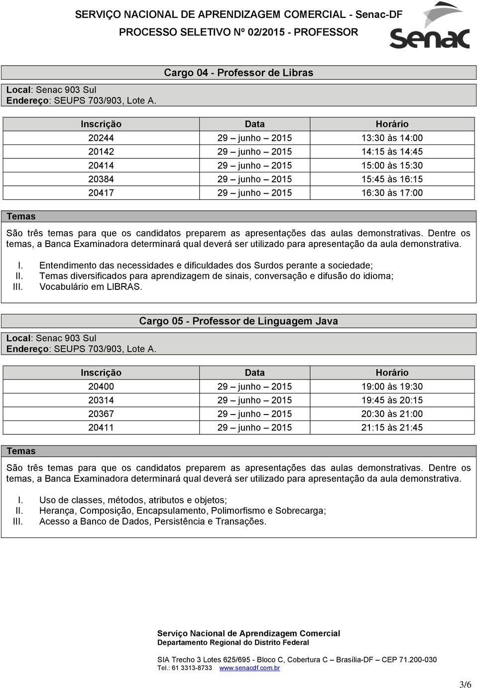 Vocabulário em LIBRAS.