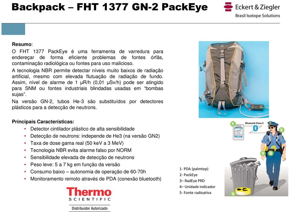 Assim, nível de alarme de 1 µr/h (0,01 µsv/h) pode ser atingido para SNM ou fontes industriais blindadas usadas em bombas sujas.