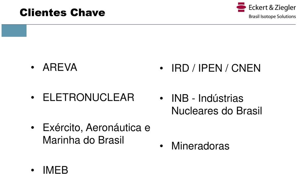 Aeronáutica e Marinha do Brasil INB