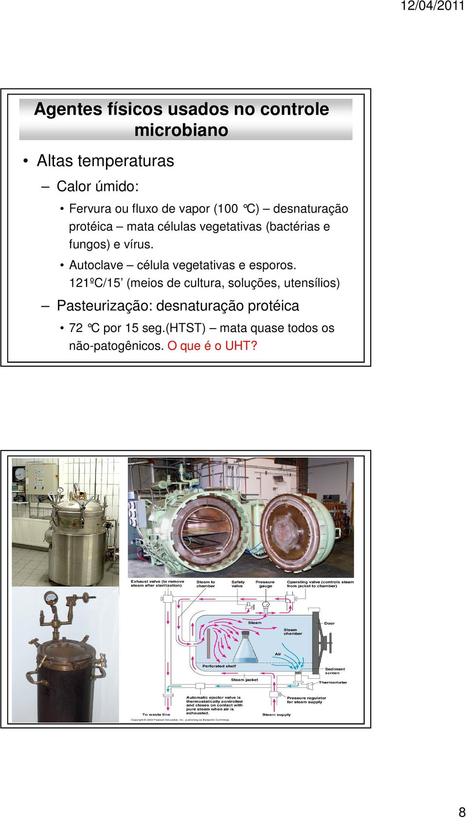 Autoclave célula vegetativas e esporos.