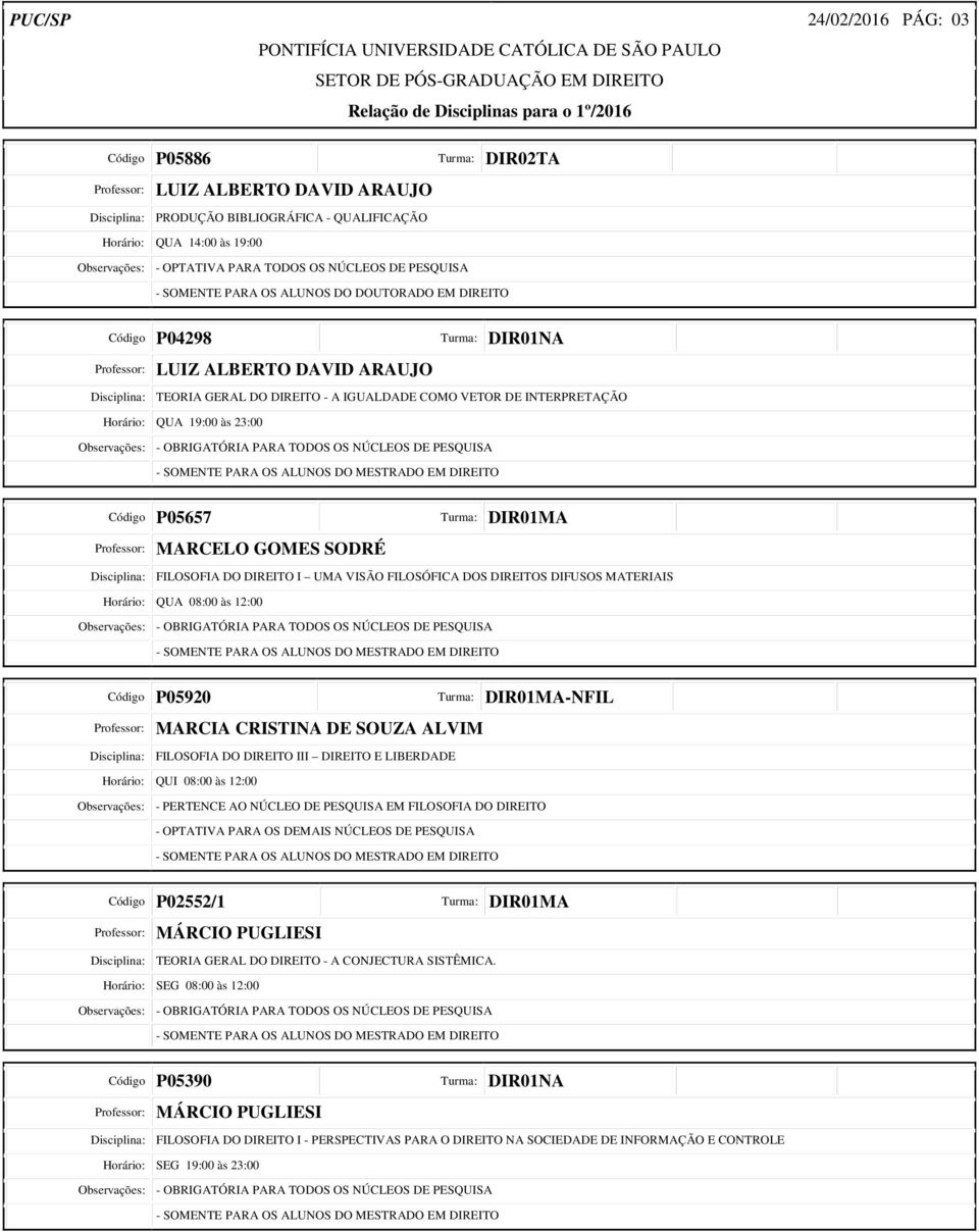 VETOR DE INTERPRETAÇÃO Horário: QUA 19:00 às 23:00 Código P05657 Professor: MARCELO GOMES SODRÉ Disciplina: FILOSOFIA DO DIREITO I UMA VISÃO FILOSÓFICA DOS DIREITOS DIFUSOS MATERIAIS Horário: QUA