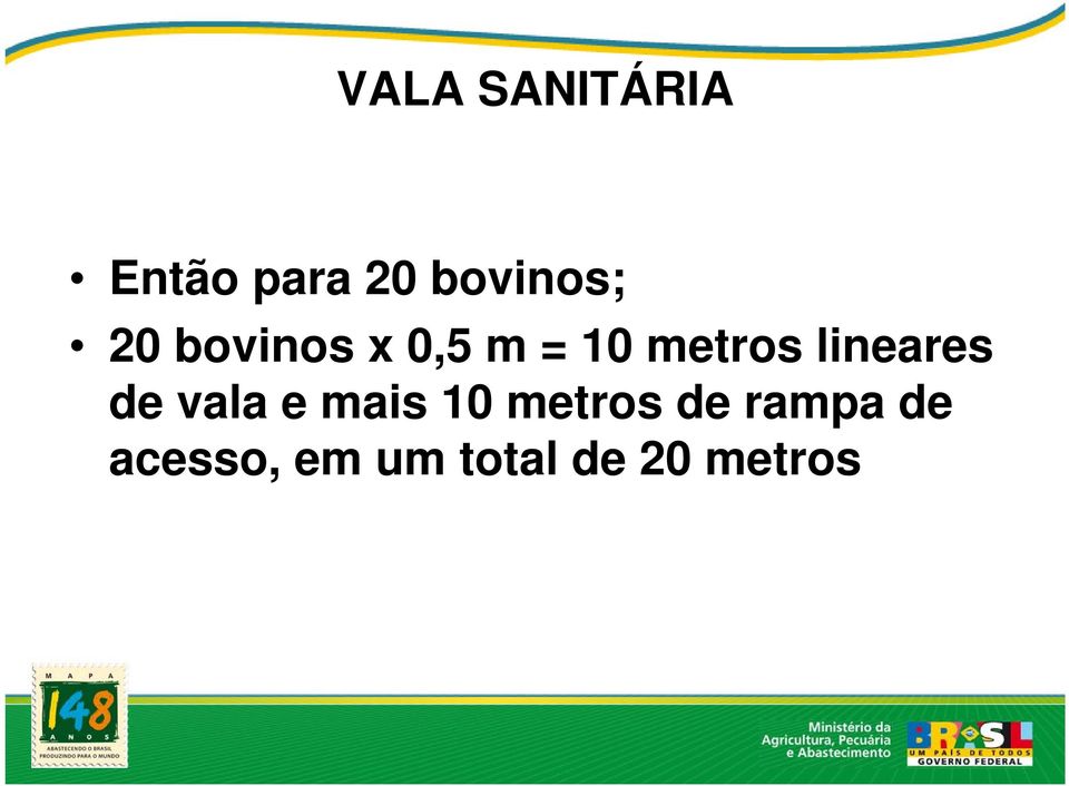 metros lineares de vala e mais 10