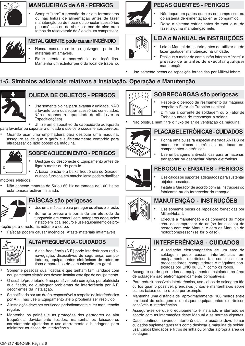 Símbls dicinis rltivs à instlçã, Oprçã Mnutnçã Nã tqu m prts qunts cmprssr u sistm limntçã n r cmprimi. Dix sistm sfrir nts tcá-l u fzr lgum mnutnçã nl.