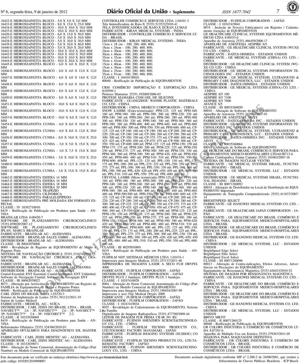 30,0 16439-E HIDROXIAPATITA BLOCO - 5,0 X 10,0 X 40,0 16440-E HIDROXIAPATITA BLOCO - 5,0 X 20,0 X 20,0 16441-E HIDROXIAPATITA BLOCO - 10,0 X 10,0 X 20,0 16442-E HIDROXIAPATITA BLOCO - 10,0 X 10,0 X