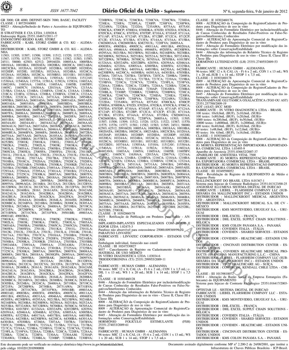 11505; 11507; 11508; 11509; 11512; 11520; 11521; 11522; 11567; 11570; 11575; 11576; 11577; 11581; 11582; 11583; 11585; 24511; 58000; 62503; 62512; 20916020; 10005AA; 10005BA; 10018AA; 10018BA;