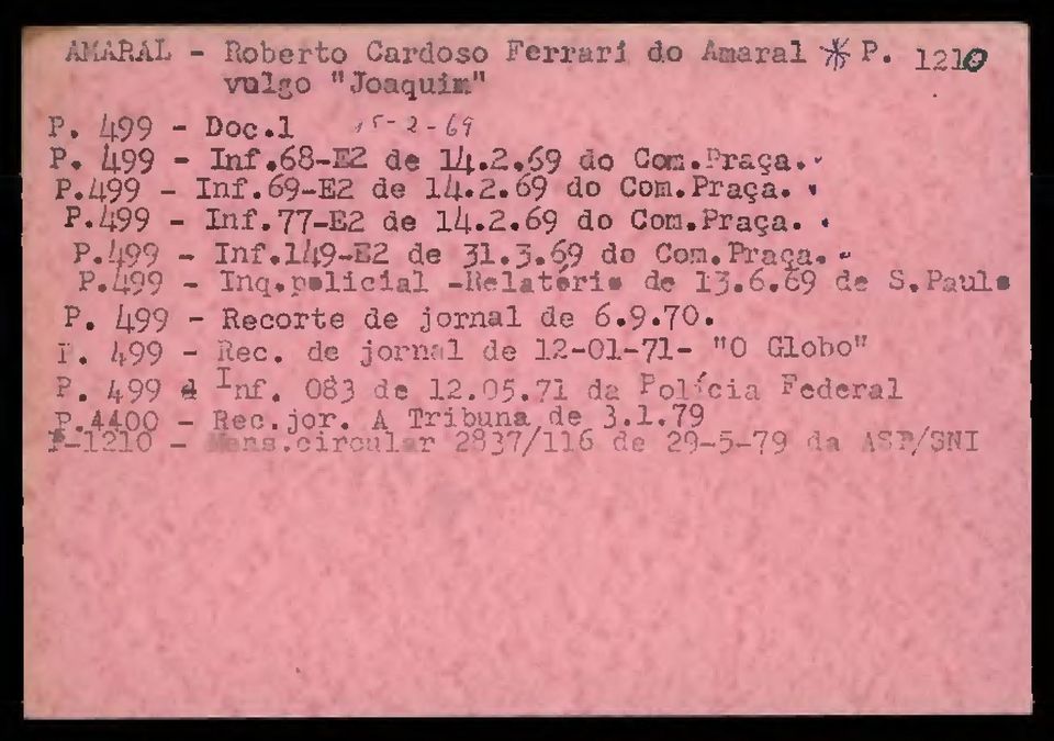 /i99 - nf,l49-e2 de 31.3-^9 d Cn.Praa.- P.499 - nq,p»lígíal -Relatíri» de 13.6.59 de S.P- P.