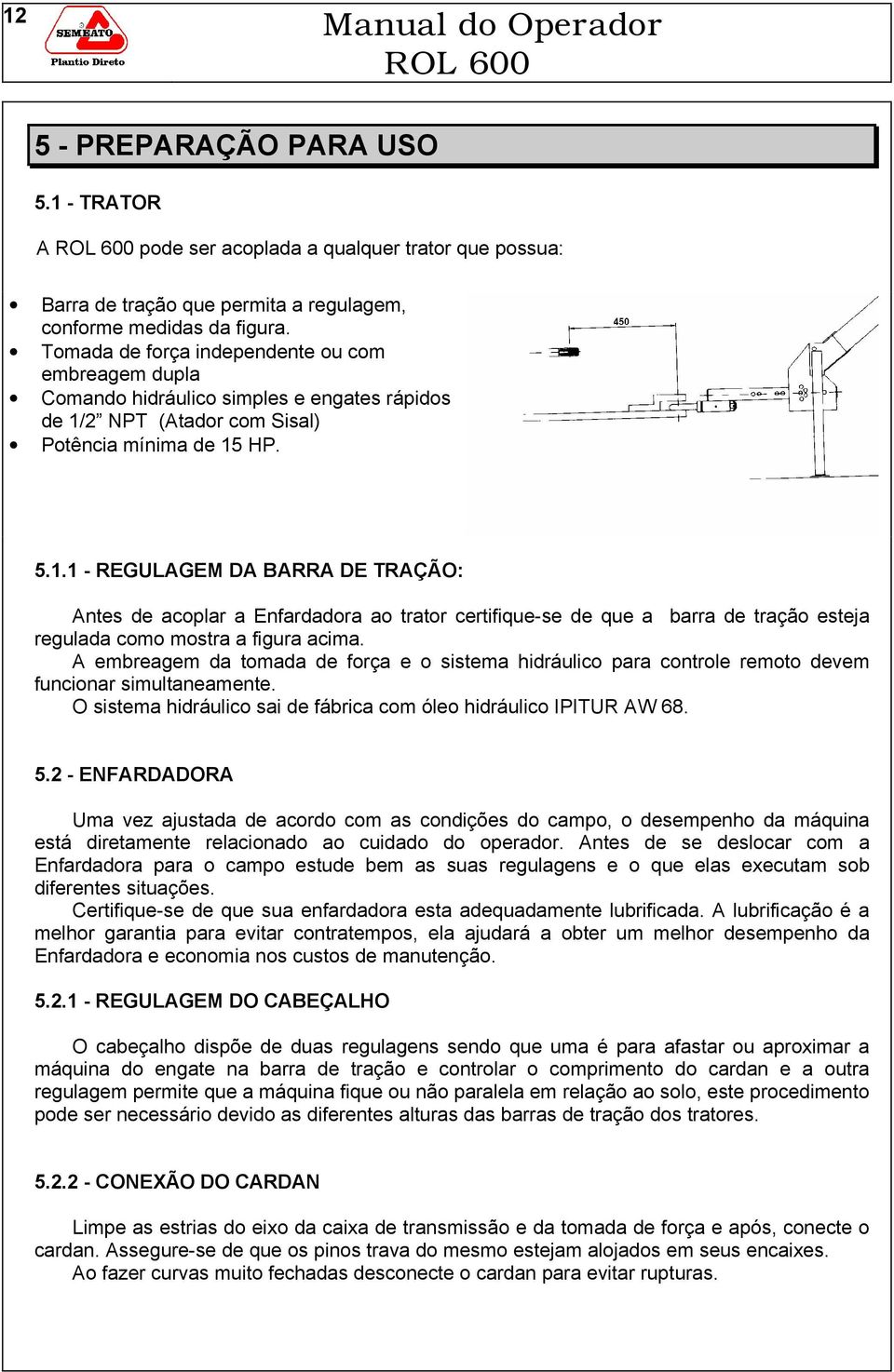 2 NPT (Atador com Sisal) Potência mínima de 15