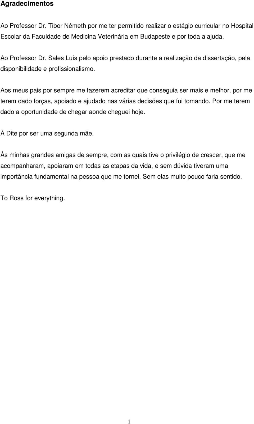 Aos meus pais por sempre me fazerem acreditar que conseguia ser mais e melhor, por me terem dado forças, apoiado e ajudado nas várias decisões que fui tomando.