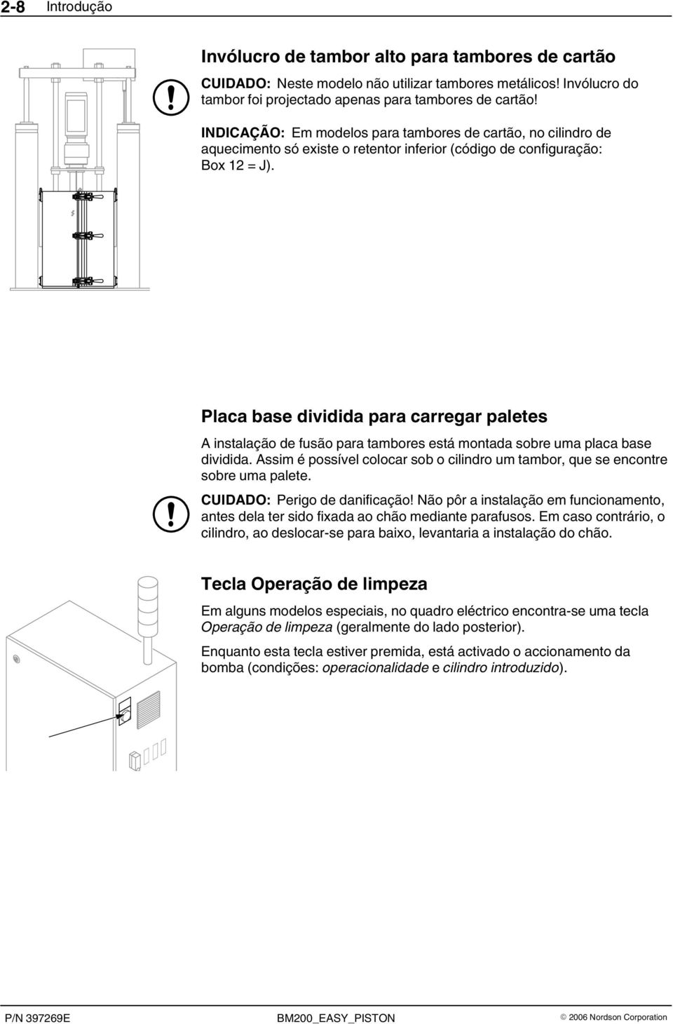 Placa base dividida para carregar paletes A instalação de fusão para tambores está montada sobre uma placa base dividida.