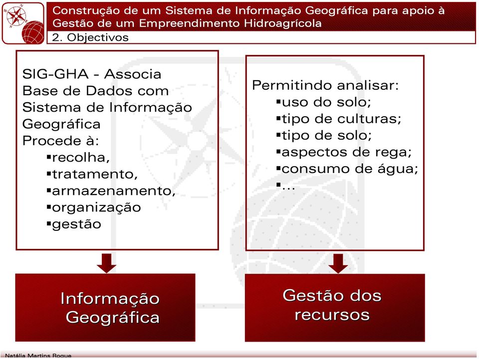 gestão Permitindo analisar: uso do solo; tipo de culturas; tipo de solo;