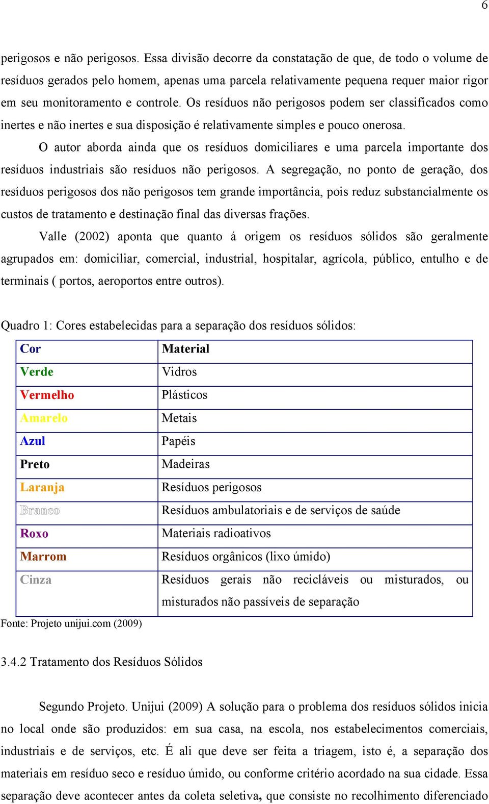 Os resíduos não perigosos podem ser classificados como inertes e não inertes e sua disposição é relativamente simples e pouco onerosa.