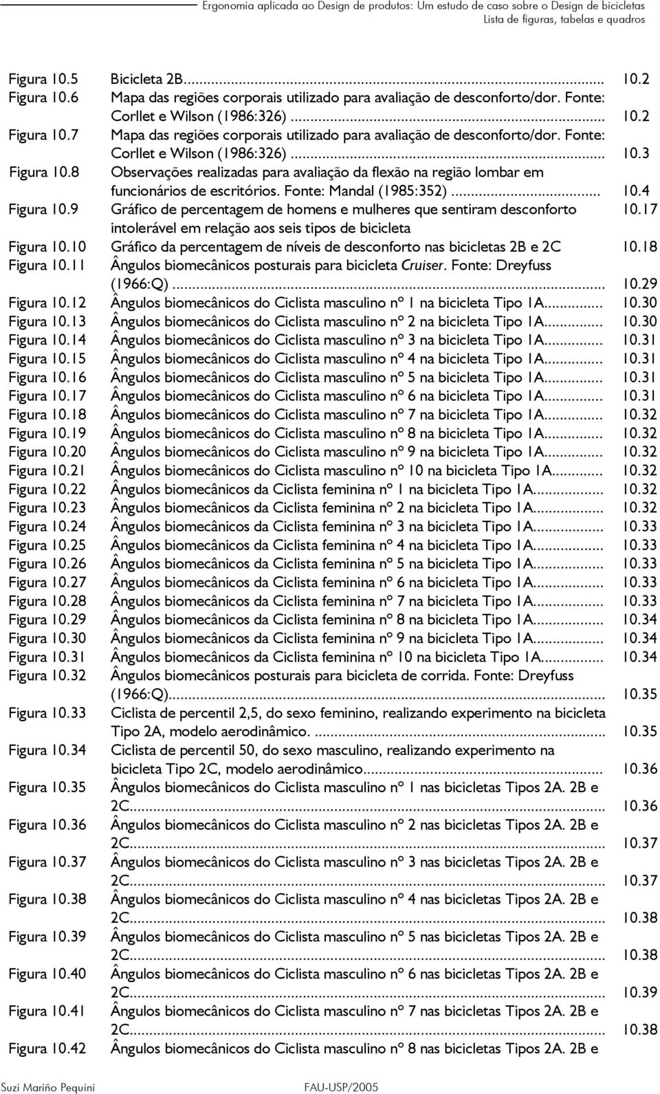 9 Gráfico de percentagem de homens e mulheres que sentiram desconforto 10.17 intolerável em relação aos seis tipos de bicicleta Figura 10.