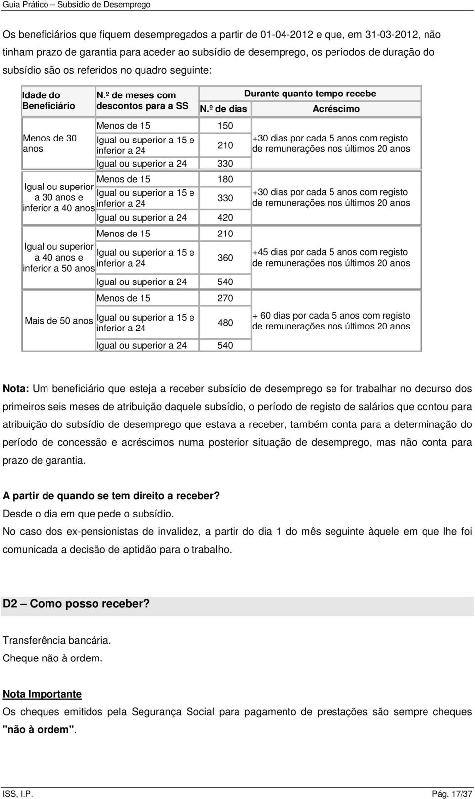 º de dias Acréscimo Menos de 30 anos Menos de 15 150 Igual ou superior a 15 e inferior a 24 210 Igual ou superior a 24 330 Menos de 15 180 Igual ou superior a 30 anos e Igual ou superior a 15 e 330