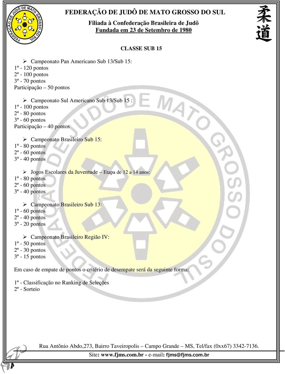 Campeonato Brasileiro Sub 15: CLASSE SUB 15 Jogos Escolares da Juventude Etapa de 12 a 14