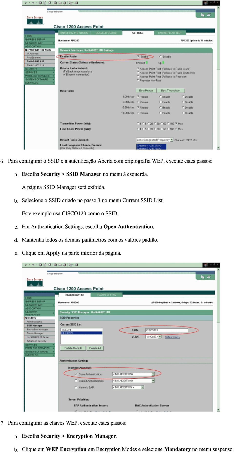 Mantenha todos os demais parâmetros com os valores padrão. Clique em Apply na parte inferior da págin 7.