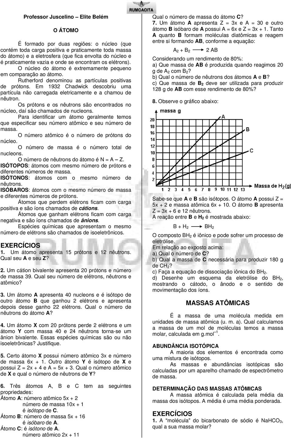 Em 1932 Chadwick descobriu uma partícula não carregada eletricamente e a chamou de nêutron. Os prótons e os nêutrons são encontrados no núcleo, daí são chamados de nucleons.