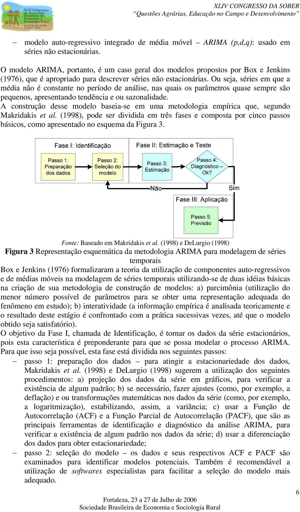 Ou seja, séries em que a média não é consane no período de análise, nas quais os parâmeros quase sempre são pequenos, apresenando endência e ou sazonalidade.