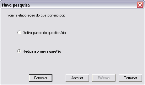 Criar um novo questionário e definir o cabeçalho Elabora-se a pesquisa desde o princípio com a definição do cabeçalho, das questões, das partes e das instruções.