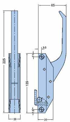 115 Fecho com chave para bancadas e armários Latch with key for