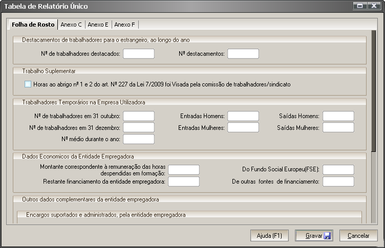 12 4) Folha de rosto Todos estes dados são obtidos automaticamente a partir do ficheiro de trabalho, desde que os campos apropriados estejam devidamente preenchidos.