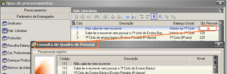 7 Também para alimentar automaticamente os campos do grupo 4 do Anexo D, pode-se configurar eventos de cadastro do tipo Higiene e segurança no trabalho e Formação profissional, para cada uma destas