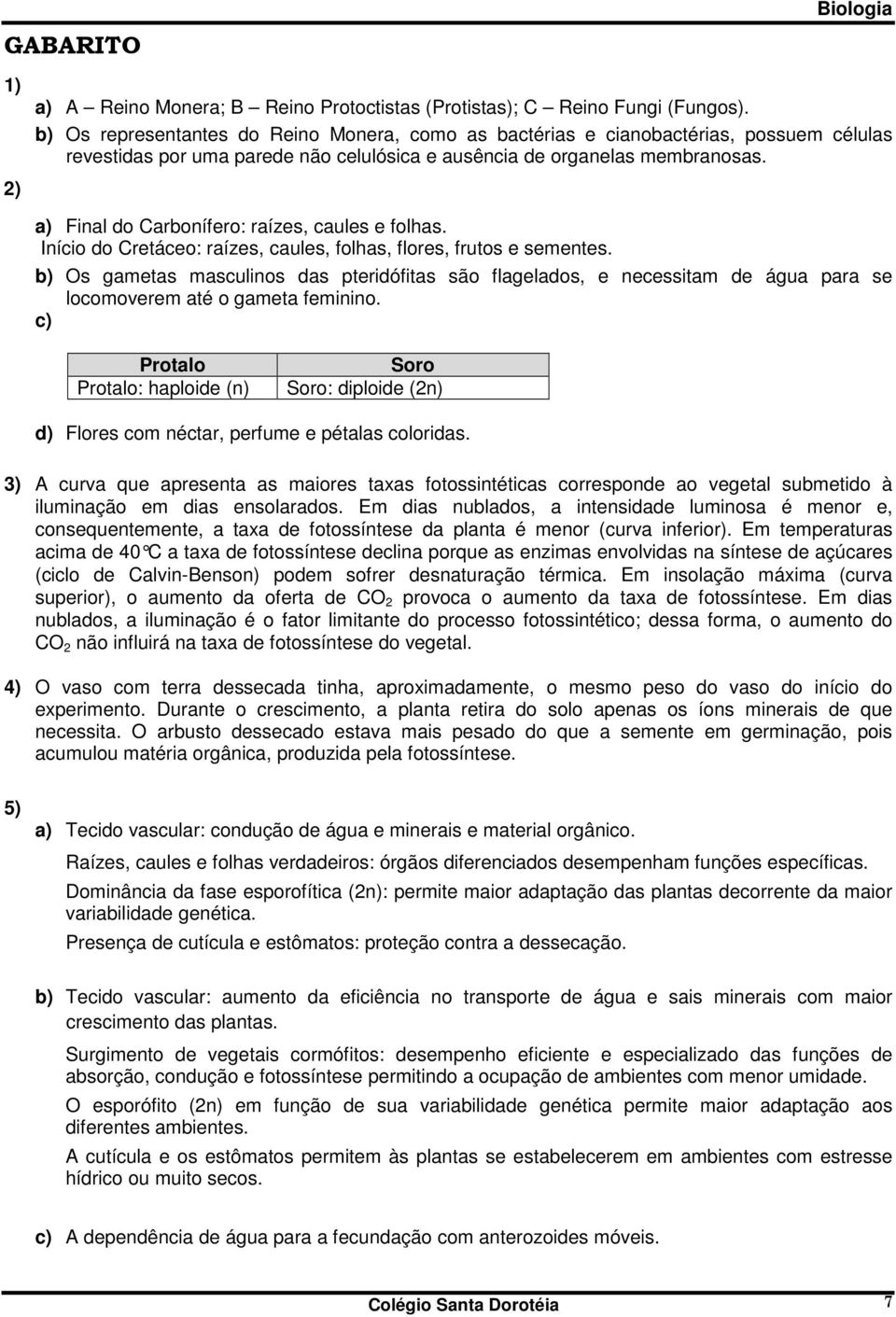 a) Final do Carbonífero: raízes, caules e folhas. Início do Cretáceo: raízes, caules, folhas, flores, frutos e sementes.