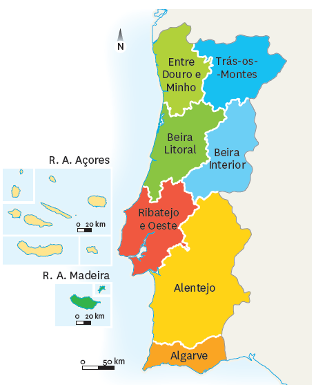 AS REGIÕES AGRÁRIAS A grande diversidade de paisagens rurais existentes no nosso