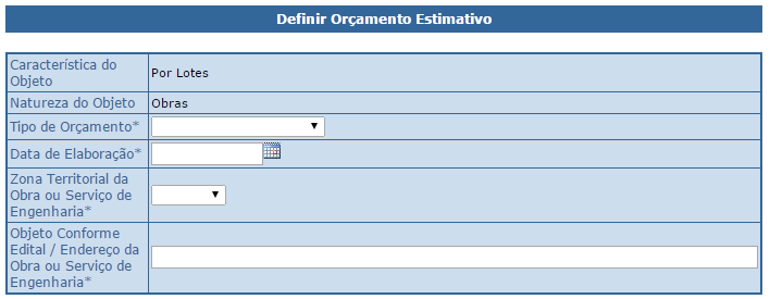 Figura 5 Tela da aba Edital para processo RDC com inclusão da opção Contratação Integrada como Regime de Execução e o campo Inversão de Fases do Processo com seleção padrão Sim.