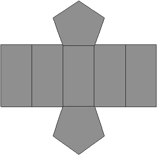 Prisma Pentagonal 10 Vértices 7 Faces 15