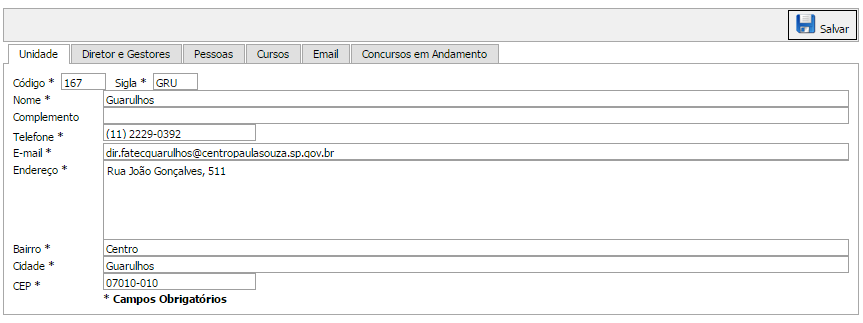 DADOS CADASTRAIS - Para alteração dos dados cadastrais como e-mail, senha ou telefone, clique na Aba MEUS DADOS.