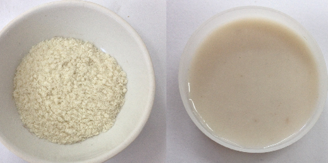 microbiológico é de atividade de água inferior a 0,4 e umidade menor que 5%. Os pós obtidos nos três ensaios encontram-se na faixa recomendada para os dois parâmetros citados anteriormente.