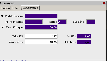 Considerando uma compra de um insumo cujo preço foi de R$ 137,45, e estamos considerando uma CFOP código 1.101, tributando ICMS, PIS, COFINS, e IPI.