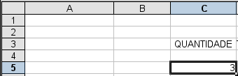 DIGITAR OS DADOS DA COLUNA QUANTIDADE: 1) clicar na