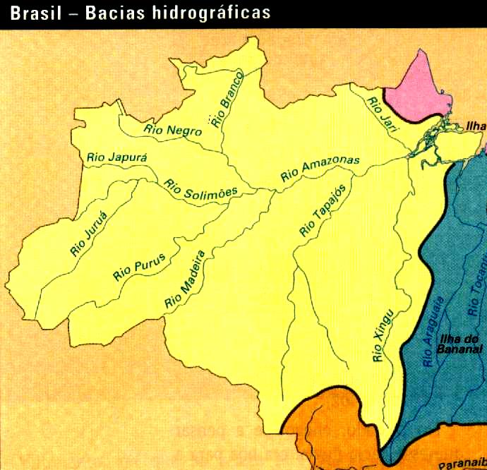 Bacia do Rio Amazonas Maior bacia do hidrográfica do planeta 3.