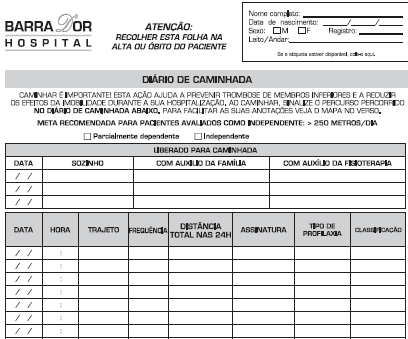 Aplicação do Diário de Caminhada -