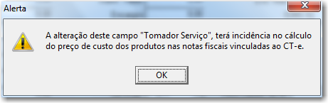 As opções 2 Recebedor e 3 - Destinatário usa-se para identificar o tipo FOB. O campo Tomador Serviço será habilitado apenas se o modelo da nota for igual a 57.