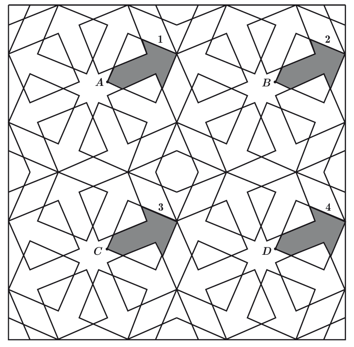 20. Relativamente à figura, sabe-se que: [ACEG] é um quadrado de lado 4 e centro O; os pontos B, D, F e H são os pontos médios dos lados do quadrado [ACEG]; os vértices do quadrado [ACEG] são os